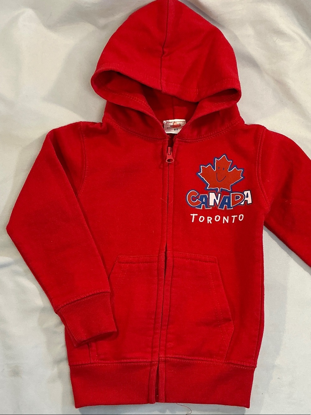 Kids' NWOT Red Canada Toronto Canada Zip Hoodie